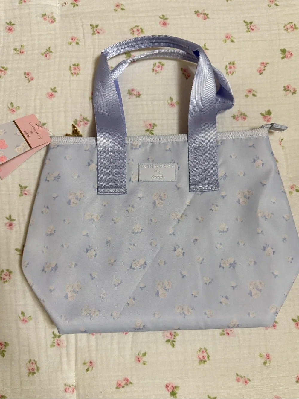 NWT Loveshackfancy x Target light blue floral backpack, lunch tote & more!